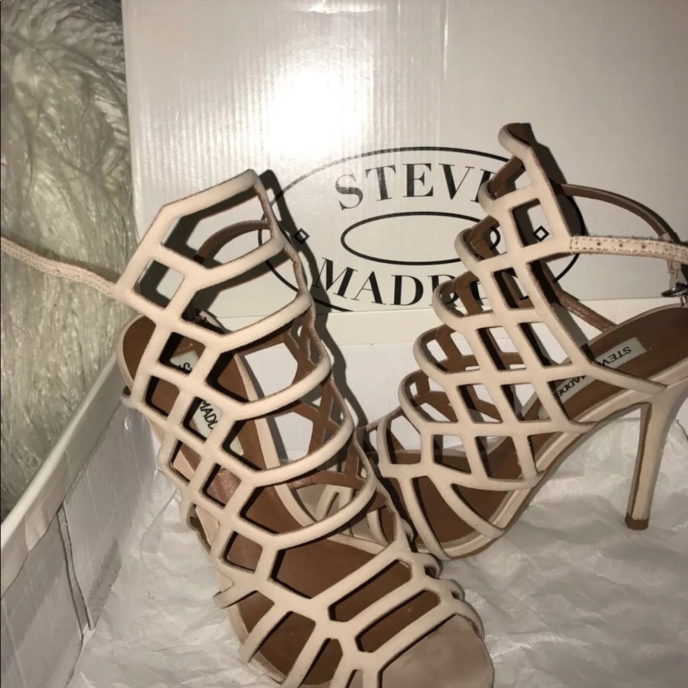 Steve Madden caged Slithur Blush Nubuck